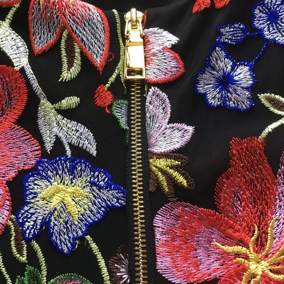 Nicole Miller Sleeveless Embroidered Bodycon Dress - Picture 6 of 12